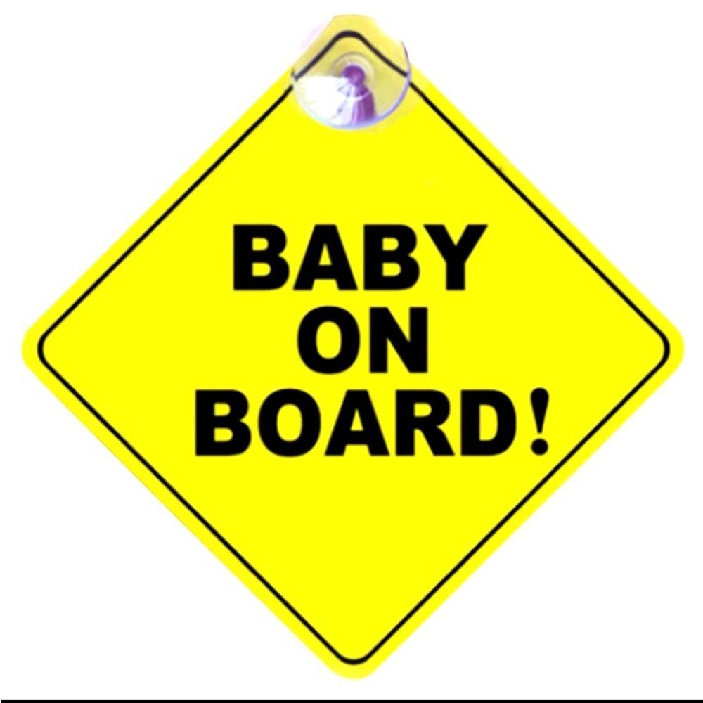 BABY ON BOARD BABY IN CAR Reflective Decal